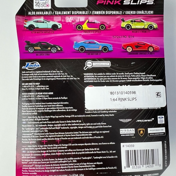 2024 Jada Pink Slips McLAREN SENNA GREEN GOLD Car 1/64 Toy Die-cast - Picture 4 of 5